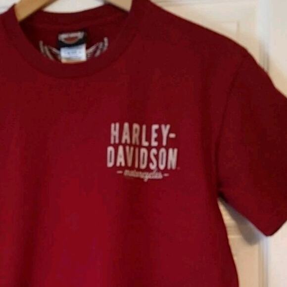 Men's Harley Davidson San Diego California Maroon Short Sleeve Shirt - Medium - Picture 2 of 4